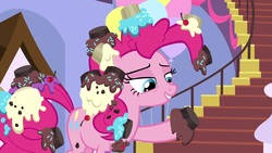 Size: 1920x1080 | Tagged: safe, screencap, pinkie pie, pony, g4, the ending of the end, cupcake, female, food, mare, solo