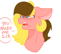 Size: 4500x4000 | Tagged: safe, artist:crazysketch101, oc, oc only, oc:ethyl crashwater, earth pony, pony, angry, bust, simple background, solo, transparent background