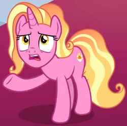 Size: 776x768 | Tagged: safe, edit, edited screencap, screencap, luster dawn, pony, unicorn, g4, the last problem, cropped, female, mare, open mouth, raised hoof, solo