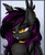 Size: 1446x1764 | Tagged: safe, artist:pridark, oc, oc only, bat pony, pony, bat pony oc, bust, chest fluff, commission, digital art, ear piercing, fangs, female, mare, piercing, portrait, solo, tsundere, unamused