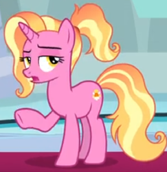 Size: 748x768 | Tagged: safe, screencap, luster dawn, pony, unicorn, g4, the last problem, cropped, female, indifferent, mare, open mouth, raised hoof, solo