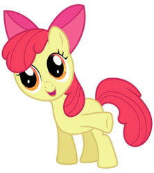 Size: 800x900 | Tagged: safe, artist:reginault, apple bloom, earth pony, pony, g4, bow, female, filly, hair bow, simple background, solo, transparent background, vector