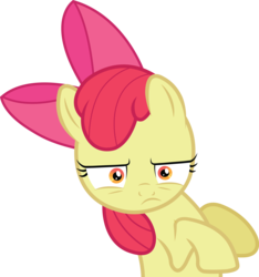Size: 4502x4813 | Tagged: safe, artist:craftybrony, apple bloom, earth pony, pony, g4, apple bloom is not amused, bow, female, filly, hair bow, simple background, solo, transparent background, unamused, vector