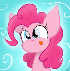 Size: 1111x1140 | Tagged: safe, artist:sugarcloud12, pinkie pie, earth pony, pony, g4, bust, cute, diapinkes, female, mare, portrait, solo, tongue out