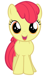 Size: 4735x7168 | Tagged: safe, artist:thatguy1945, edit, editor:slayerbvc, part of a set, vector edit, apple bloom, earth pony, pony, g4, just for sidekicks, absurd resolution, accessory-less edit, adorabloom, cute, missing accessory, simple background, solo, transparent background, vector