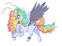 Size: 2224x1668 | Tagged: safe, artist:akiiichaos, oc, oc only, alicorn, pony, female, mare, simple background, solo, transparent background, two toned wings, wings