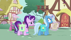 Size: 1280x720 | Tagged: safe, screencap, starlight glimmer, trixie, pony, g4, student counsel