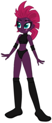 Size: 703x1658 | Tagged: safe, artist:徐詩珮, edit, fizzlepop berrytwist, tempest shadow, equestria girls, g4, belly button, boots, clothes, elbow pads, equestria girls-ified, female, knee pads, midriff, shoes, simple background, solo, sports, sports bra, sports panties, transparent background, wrestler, wrestling