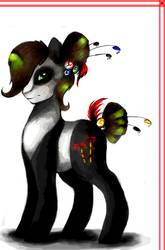 Size: 726x1101 | Tagged: safe, artist:art-surgery, oc, oc only, bear, panda, pony, solo