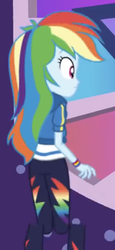 Size: 232x505 | Tagged: safe, screencap, rainbow dash, equestria girls, equestria girls specials, g4, my little pony equestria girls: better together, my little pony equestria girls: holidays unwrapped, animation error, cropped, female, great moments in animation, solo