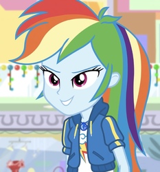 Size: 771x828 | Tagged: safe, screencap, rainbow dash, equestria girls, equestria girls specials, g4, my little pony equestria girls: better together, my little pony equestria girls: holidays unwrapped, canterlot mall, christmas, christmas lights, cropped, female, geode of super speed, holiday, magical geodes, solo