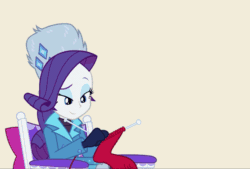 Size: 800x540 | Tagged: safe, screencap, rainbow dash, rarity, blizzard or bust, equestria girls, equestria girls specials, g4, my little pony equestria girls: better together, my little pony equestria girls: holidays unwrapped, animated, clothes, cropped, duo, female, gif, hand on hip, knitting, loop, perfect loop, shrug, winter outfit