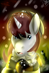 Size: 2000x3000 | Tagged: safe, artist:euspuche, oc, oc only, oc:trèble, pony, unicorn, bust, female, high res, looking at you, portrait, snow