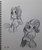 Size: 3096x3684 | Tagged: safe, artist:rockhoppr3, fluttershy, rarity, pony, g4, my little pony: friendship is magic, the last problem, high res, monochrome, older, traditional art