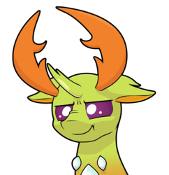 Size: 3349x3462 | Tagged: safe, artist:ljdamz1119, thorax, changedling, changeling, g4, bust, cute, floppy ears, high res, king thorax, male, scrunchy face, simple background, solo, thorabetes, transparent background