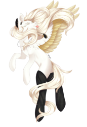 Size: 2065x3000 | Tagged: safe, artist:ohhoneybee, oc, oc only, oc:mrochina, pegasus, pony, clothes, female, high res, mare, simple background, socks, solo, tongue out, transparent background, two toned wings, wings