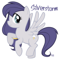 Size: 714x712 | Tagged: safe, artist:petraea, oc, oc only, oc:silverstorm, pegasus, pony, female, mare, simple background, solo, transparent background, vector