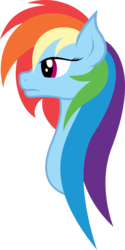 Size: 2508x4999 | Tagged: safe, artist:xpesifeindx, rainbow dash, pony, g4, bust, female, high res, portrait, simple background, solo, transparent background, vector