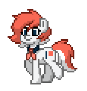 Size: 172x181 | Tagged: safe, oc, earth pony, pony, pony town, animated, female, mare, patreon, patreon logo, pixel art, pixel pony, simple background, smiling, sprite, transparent background, trotter, walking