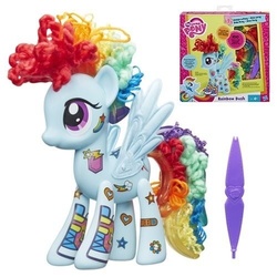 Size: 500x500 | Tagged: safe, rainbow dash, pony, g4, clothes, cutie mark, doll, female, hair, hairstyle, mare, my little pony logo, style, toy, wings