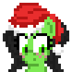 Size: 104x104 | Tagged: safe, artist:enragement filly, oc, oc only, oc:filly anon, pegasus, pony, blushing, bust, female, filly, looking down, pixel art, solo