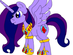 Size: 1024x768 | Tagged: safe, artist:wolfspiritclan, oc, oc only, oc:ruby red, alicorn, pony, alicorn oc, hoof shoes, jewelry, original character do not steal, regalia, solo