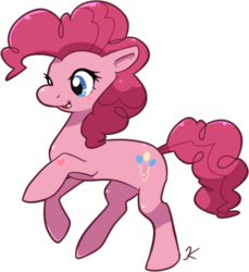Size: 398x435 | Tagged: safe, artist:kuschelig, pinkie pie, earth pony, pony, g4, cute, diapinkes, female, mare, open mouth, simple background, solo, transparent background