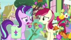 Size: 1920x1080 | Tagged: safe, screencap, roseluck, starlight glimmer, pony, g4, student counsel
