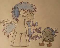 Size: 2996x2383 | Tagged: safe, oc, oc only, oc:the living tombstone, earth pony, pony, high res, solo, traditional art
