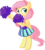 Size: 6056x6769 | Tagged: safe, artist:cyanlightning, fluttershy, pegasus, pony, 2 4 6 greaaat, g4, .svg available, absurd resolution, bipedal, blushing, cheerleader, cheerleader fluttershy, clothes, cute, daaaaaaaaaaaw, ear fluff, female, folded wings, mare, miniskirt, pleated skirt, pom pom, shyabetes, simple background, skirt, smiling, solo, transparent background, vector, wings
