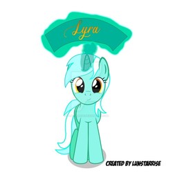 Size: 800x800 | Tagged: safe, artist:lunstarrise, lyra heartstrings, pony, g4, female, obtrusive watermark, solo, watermark