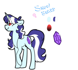 Size: 945x846 | Tagged: safe, artist:snowolive, oc, oc only, oc:snow shard, pony, unicorn, crystal, cutie mark, female, floppy ears, mare, raised hoof, reference sheet, simple background, smiling, solo, transparent background