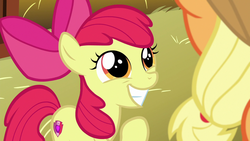 Size: 1280x720 | Tagged: safe, screencap, apple bloom, applejack, pony, g4, going to seed
