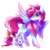 Size: 950x950 | Tagged: safe, artist:nayobe, artist:obedaiya, oc, oc only, oc:bonny bow, alicorn, pony, rabbit, alicorn oc, animal, solo