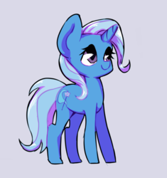 Size: 638x680 | Tagged: safe, artist:ivyredmond, trixie, pony, unicorn, g4, cute, diatrixes, female, gray background, mare, simple background, smiling, solo