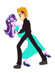Size: 3041x4000 | Tagged: safe, artist:edcom02, artist:jmkplover, garble, starlight glimmer, equestria girls, g4, crack shipping, dancing, equestria girls-ified, female, male, shipping, starble, straight