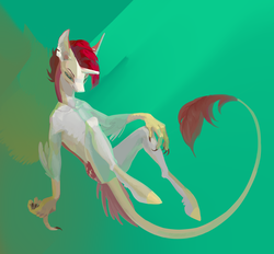 Size: 4200x3900 | Tagged: safe, artist:yanisfucker, oc, oc only, oc:velvet von karma, anthro, unguligrade anthro, anthro oc, claws, colored hooves, leonine tail, tail, torn ear