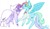 Size: 1280x733 | Tagged: safe, artist:mlpbaby, rainbow dash, twilight sparkle, alicorn, pegasus, pony, g4, blushing, bride, clothes, corsage, dress, ear piercing, earring, female, flower, jewelry, kissing, lesbian, looking at each other, mare, marriage, married couple, necktie, piercing, ring, ship:twidash, shipping, spread wings, suit, twilight sparkle (alicorn), wedding, wedding dress, wedding ring, wedding veil, wings