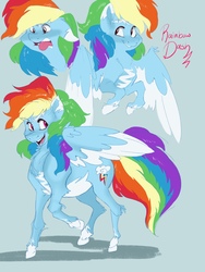 Size: 3000x4000 | Tagged: safe, artist:vantiss, rainbow dash, pony, g4, belly, bleh, female, sketch, sketch dump, solo, tongue out