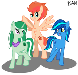 Size: 3177x3037 | Tagged: safe, artist:banquo0, earth pony, pegasus, pony, unicorn, high res, microsoft office, simple background, transparent background, trio