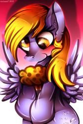Size: 3850x5709 | Tagged: safe, artist:rocioam7, derpy hooves, pegasus, pony, g4, absurd resolution, female, flower, mare, simple background, solo
