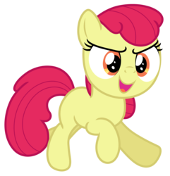 Size: 5274x5474 | Tagged: safe, artist:estories, edit, editor:slayerbvc, vector edit, apple bloom, earth pony, pony, g4, absurd resolution, accessory-less edit, female, filly, missing accessory, simple background, solo, transparent background, vector
