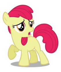 Size: 2339x2763 | Tagged: safe, artist:robzombiefan2121, edit, editor:slayerbvc, vector edit, apple bloom, earth pony, pony, g4, accessory-less edit, female, filly, high res, missing accessory, simple background, solo, transparent background, vector