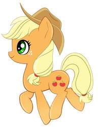 Size: 928x1200 | Tagged: safe, artist:sleepykoinu, applejack, earth pony, pony, g4, cute, female, jackabetes, mare, profile, simple background, solo, white background