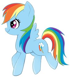 Size: 1094x1200 | Tagged: safe, artist:sleepykoinu, rainbow dash, pegasus, pony, g4, cute, dashabetes, female, mare, profile, simple background, solo, white background