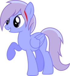 Size: 4014x4368 | Tagged: safe, artist:melodismol, oc, oc only, oc:stormy decibels, pegasus, pony, g4, future, inkscape, raised hoof, simple background, solo, transparent background, vector