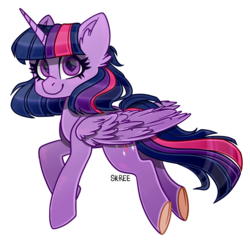 Size: 1024x988 | Tagged: safe, artist:sk-ree, twilight sparkle, alicorn, pony, g4, cute, ear fluff, female, frog (hoof), mare, simple background, solo, transparent background, twiabetes, twilight sparkle (alicorn), underhoof