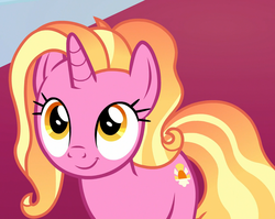 Size: 1360x1080 | Tagged: safe, screencap, luster dawn, pony, unicorn, g4, the last problem, cropped, cute, female, looking up, lusterbetes, mare, smiling, solo