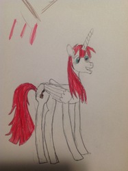 Size: 2592x1936 | Tagged: safe, oc, oc only, oc:fausticorn, alicorn, pony, solo, traditional art