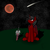Size: 2000x2000 | Tagged: artist needed, safe, oc, oc only, alicorn, bat pony, bat pony alicorn, pony, bat pony oc, blood moon, comet, full moon, high res, looking up, moon, night, red and black oc, solo, soul calibur, soul edge, stargazing, stars